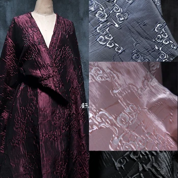 Жаккардовая ткань с темным рисунком Весна Осень Винтаж Hanfu для платья накидки Дизайнерская ткань для одежды из полиэстера для шитья своими руками