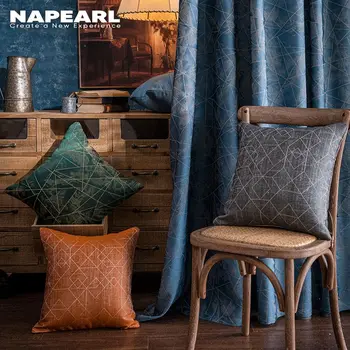 Жаккардовый чехол для подушки NAPEARL, Европейская винтажная наволочка, мягкая ткань для спальни, гостиной, скандинавского домашнего декора 45x45 см