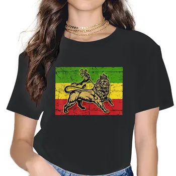Женская одежда Lion, футболка с эфиопским крестом, готический винтажный женский топ