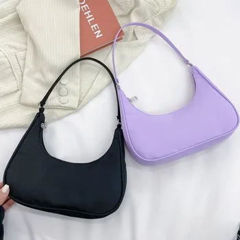 Женская сумка, нейлоновая сумочка подмышкой, холщовая маленькая сумка через плечо, брендовый клатч Hobos, Летние Простые сумки