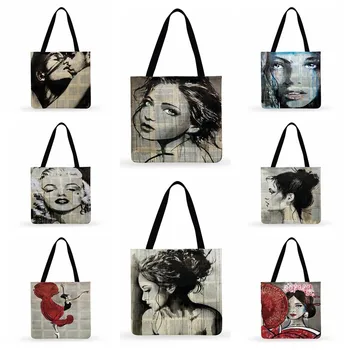 Женская сумка через плечо, складная хозяйственная сумка, новая классическая женская сумка-тоут с рисунком для девочек, повседневная сумка-тоут, уличные пляжные сумки