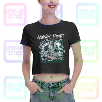Женская укороченная футболка Agnostic Front The Eliminator с лучшим натуральным принтом, хит продаж, женская рубашка