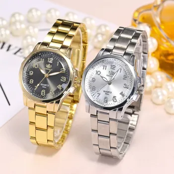 Женские модные Аналоговые Кварцевые наручные часы с ремешком из нержавеющей стали, золотые, Серебряные Круглые наручные часы Montres Femmes Relogio Feminino