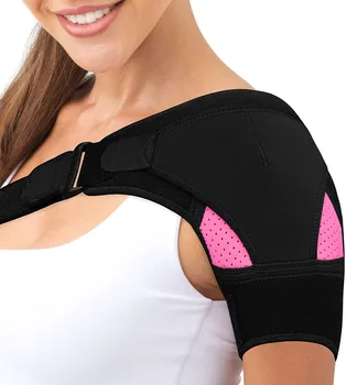 Женский плечевой бандаж с прижимной накладкой из неопрена для поддержки плеча, обезболивающий пакет со льдом, компрессионный рукав для плеча