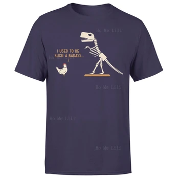 Забавный цыпленок, которым я был, Мужская футболка из хлопка, Эволюция Тираннозавра С юмором
