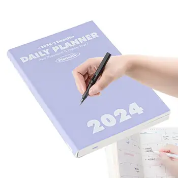 Записная книжка на 2024 год Расписание на весь год Ежедневник И Временная шкала Libertas Еженедельный план Эффективность Школьный Офис