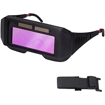 Защитные очки для сварщика С автоматическим затемнением на солнечной батарее, сварочные очки с регулируемым оттенком, очки для сварщика с датчиками