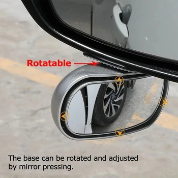 Зеркало заднего вида автомобиля, зеркала для слепых зон, водонепроницаемые, с широким углом обзора 360 градусов, помощник при парковке, автоматическая безопасность заднего вида