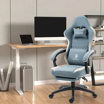 Игровое кресло из дышащей ткани, компьютерное кресло с карманной пружинной подушкой, удобное офисное кресло с гелевой подушкой и сумкой для хранения