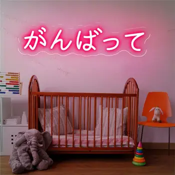 Изготовленная на заказ японская неоновая светодиодная вывеска, украшение игровой спальни для девочек, неоновые огни, домашний декор стен в кавайной комнате, ночные огни для киберспорта