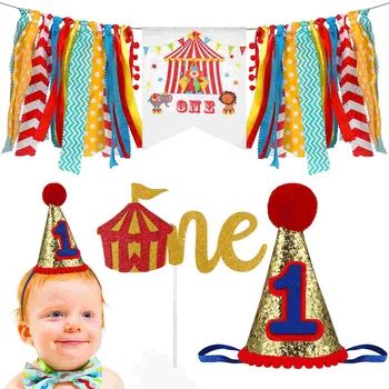 Изящные украшения для вечеринки в честь 1-го дня рождения ребенка, украшения для дня рождения годовалого ребенка, принадлежности для вечеринки в честь первого дня рождения ребенка