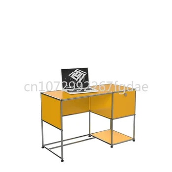 Индивидуальный средневековый Модульный шкаф USM Комбинированный Компьютерный стол Письменный стол Простой Современный Косметический стол Ins Роскошный стол из нержавеющей стали