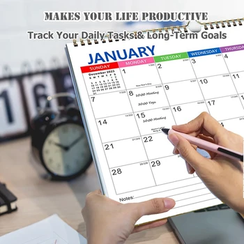 Календарь, настенный календарь, календарь праздников на 18 месяцев, прочный, легко устанавливается, прост в использовании
