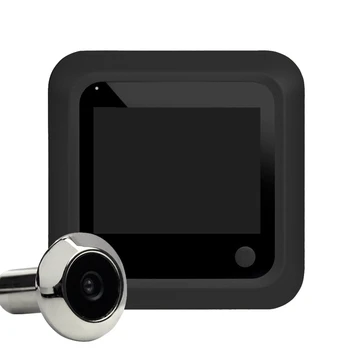 Камера-Дверной Глазок, Дверной Глазок Для Просмотра, Широкоугольный Цифровой 2,4-дюймовый ЖК-дисплей 90 ° для Входной двери в Домашнюю квартиру, Парадная Дверь