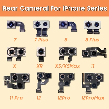 Камера заднего Вида Для iPhone 7 7plus 8 8plus X XR XS 11 11Pro12 12Pro Большая Камера Заднего Вида Замена Гибкого Кабеля Для камеры iPhone X