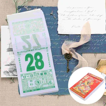 Китайский ежедневный календарь 2024 Old Royal Настенные крючки Декоративные подвесные Лунные календари Адвент