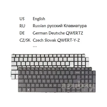 Клавиатура с подсветкой для ноутбука Dell Inspiron 7500 2в1, 7506 2в1, 7590 2в1, 7591 2в1, 7706 2в1 США Русский Немецкий Чешский Словацкий