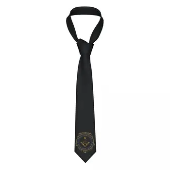 Классический галстук, мужские галстуки для свадебной вечеринки, деловой галстук для взрослых, повседневный масонский галстук с символикой масонства