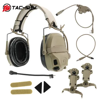 Коммуникационная гарнитура TAC-SKY с тактической усиленной гарнитурой, звукосниматель с шумоподавлением, гарнитура для стрельбы с адаптером для крепления шлема ARC, гражданская версия