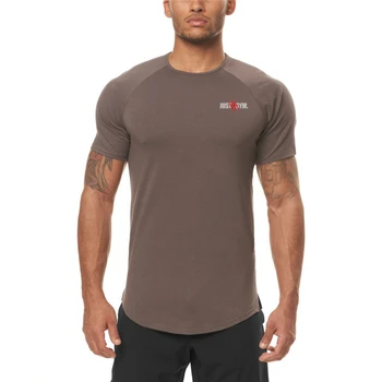 Компрессионная одежда для упражнений, мужские облегающие топы с рукавом реглан, быстросохнущая мягкая футболка для фитнеса на открытом воздухе