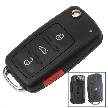 Корпус дистанционного ключа ABS высокого качества со складывающимся лезвием Коробка для ключей автомобиля 2/3/4/5 Замена кнопки дистанционного брелока для автомобиля VW Polo