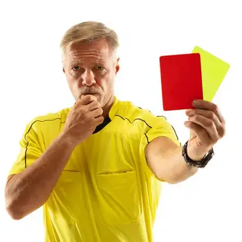Красные Желтые карточки 2шт Легкий набор карточек для судейских пенальти Профессиональная футбольная Красная и Желтая карточки Многофункциональные виды спорта
