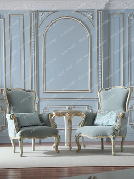 Кресло для отдыха из бука в королевском стиле с Бриллиантовой бархатной позолотой, высокой спинкой, Европейский диван, обеденный стул высокого класса.