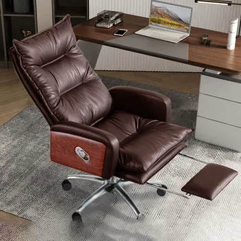 Кресло с откидной спинкой, кожаное офисное кресло, подушка для макияжа, Напольные рабочие кресла, Скандинавская эргономичная школьная мебель Sillas De Oficina