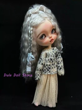 Кукольная одежда Dula Платье Литературный свитер кружевная юбка комплект Blythe ob24 ob22 Azone Licca ICY JerryB 1/6 Аксессуары для кукол Bjd