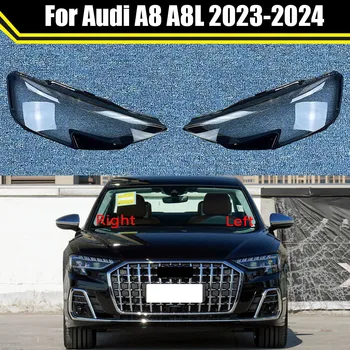 Лампа Автоматического Освещения Audi A8 A8L 2023 2024 Крышка Фары Автомобиля Объектив Стеклянная Оболочка Передней Фары Прозрачный Абажур Крышка Лампы