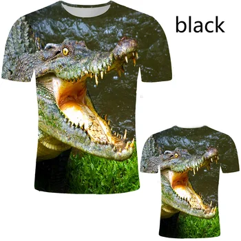 Летняя футболка с изображением животных морской мечты 2022 года, 3D-футболка с изображением рыб с крокодиловым принтом, Новая модная мужская футболка с коротким рукавом