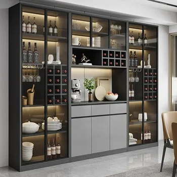 Ликер домой, винные шкафы-дисплей гостиной в современном хранения винные шкафы простоты стеклянная мебель QF50JG Botellero вино 