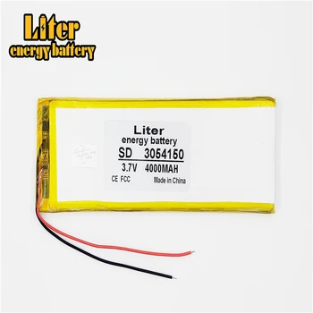 Литровая энергетическая батарея литий-полимерные батареи 3054150 3,7 В 4000 мАч 0354150 встроенный аккумулятор для планшета среднего размера