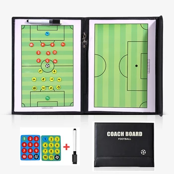 Магнитная доска для тактики футбольных тренеров премиум-класса в комплекте с магнитами для игроков, фломастером и сумкой для переноски (114 символов)