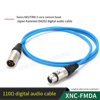 Микрофон Аудио Штекер Адаптер XLR Мужской / женский Балансный кабельный разъем DA202 Цифровой аудиокабель широковещательного класса 110 Ом AES / EBU
