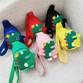 Милая детская сумка с мультяшным динозавром, детские сумки для детского сада, рюкзак для путешествий на открытом воздухе для мальчиков и девочек через плечо.