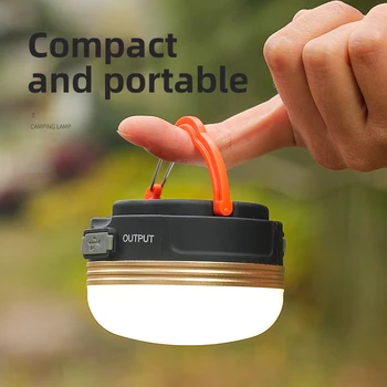 Мини-солнечный светильник, светодиодный фонарь для кемпинга, USB-перезаряжаемая лампа для наружной палатки, Портативные фонари, аварийные огни для барбекю, пешие прогулки
