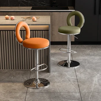 Минималистичный Кухонный барный стул, вращающийся в скандинавском стиле, Парикмахерский Высокий барный стул для кухонного острова, Вращающийся Домашний Sillas Altas Furniture XT