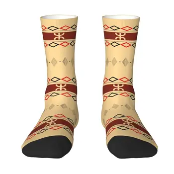 Модные Винтажные Носки Amazigh Berbere Symbol Для женщин и мужчин, теплые спортивные футбольные носки с 3D принтом Tifinagh