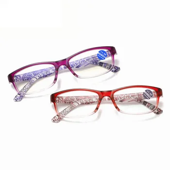 Модные очки для чтения, женские очки для дальнозоркости в элегантной винтажной оправе с принтом, Urltra-Легкие портативные удобные очки