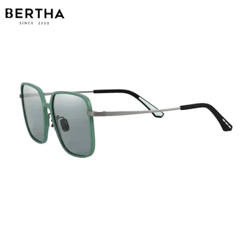 Модные поляризованные Солнцезащитные очки BERTHA Пластиковая стальная оправа титановый материал Маленькие Лица Большие Глаза Очки Для Путешествий Классические Очки