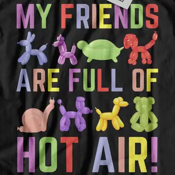 Мои Друзья полны горячего воздуха Забавная футболка художника по воздушным шарам Animal Twisters s