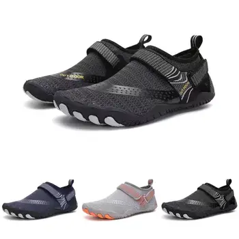 Мужская быстросохнущая водная обувь, Женская водная обувь босиком, Подходящая для семьи водная обувь, Нескользящие сандалии, Рыболовные ботинки, дышащие 2023
