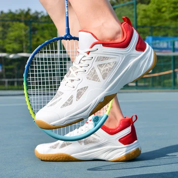Мужская профессиональная обувь для бадминтона, Пара спортивных кроссовок для ходьбы, Мужская Обувь для волейбола, Дышащие спортивные теннисные туфли из сетки, Размер 36-46