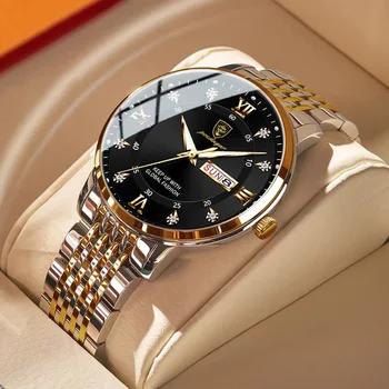 Мужские часы, модный хронограф, лучший бренд, Роскошные мужские наручные часы, водонепроницаемые, светящиеся, деловые, спортивные часы с датой Quaztz