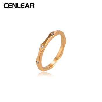 Набор из серебра 925 пробы CENLEAR с геометрическим кольцом из циркония, женское кольцо с минималистичным темпераментом, подарок на День Святого Валентина