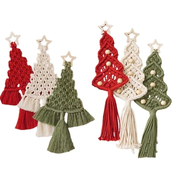 Набор материалов для рождественской елки DONG, сделай сам, богемные кисточки, настенные макраме XmasTree, наборы ручной работы для украшения дома