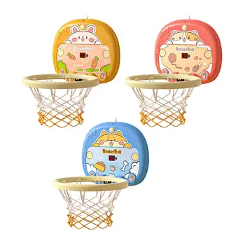 Набор мини-баскетбольных колец Мультяшная спортивная игра для раннего обучения с мячами Баскетбольные ворота Игрушки Монтессори для офиса Подарки для детей