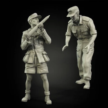 Набор моделей для сборки фигурок из смолы в масштабе 1/35, моделирующий солдата, загружающий фигурку ГК, в разобранном виде и неокрашенные игрушки 