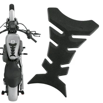 Накладка на топливный бак автомобиля мотоцикла, наклейка на рыбью кость из 3D углеродного волокна, накладка на бак для мотоцикла, универсальная рыбья кость